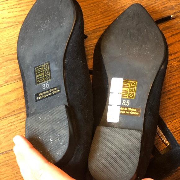 BLACK SUEDE JEFFREY CAMPBELL FLATS - Picture 3 of 3